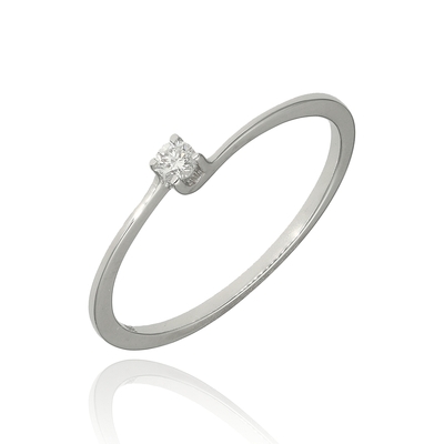 Fehér arany gyűrű 54-es méret (B49062)